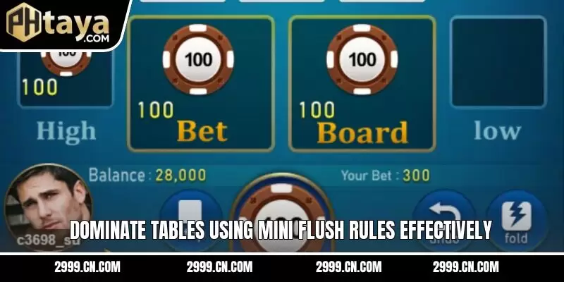Dominate tables using mini flush rules effectively
