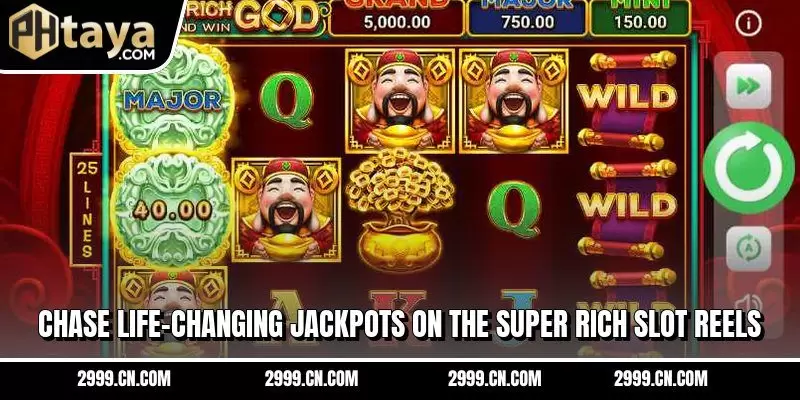 Chase life-changing jackpots on the Super Rich Slot reels